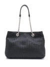 Bottega Veneta Chain Leather Tote In Black