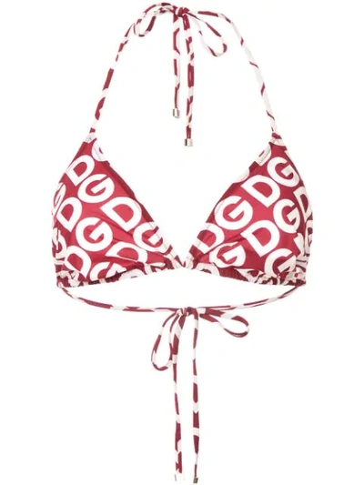 Dolce & Gabbana Logo Bikini In Red