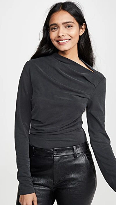 Acler Bailey Top In Charcoal