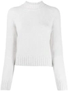 Vince Cashmere Shrunken Mock Neck Sweater In White