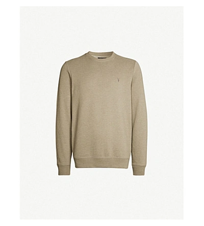 Allsaints Raven Cotton-fleece Sweatshirt In Beech Green Ma