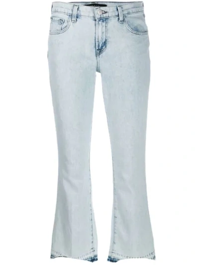 J Brand Cropped Skinny Jeans In Blue