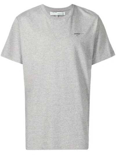 Off-white Slim Fit Logo T-shirt In Melange Grey