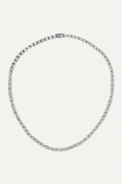 Kenneth Jay Lane Silver-tone Cubic Zirconia Necklace