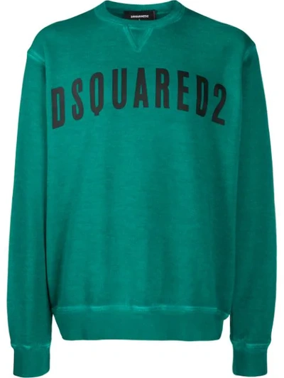 Dsquared2 Logo Print Sweatshirt In Green
