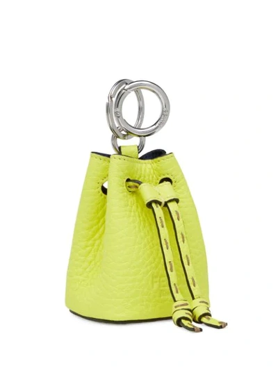 Fendi Mon Tresor Micro Bucket Bag Charm In Yellow