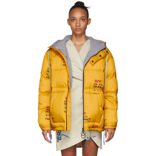 yellow off white coat
