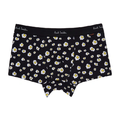 Paul Smith Black Flower Pop Boxer Briefs In 79 Black