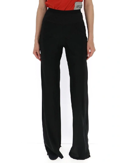 Rick Owens Panelled Flared Pants In Black