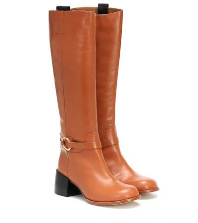 Joseph Leather Knee-high Boots In Brown