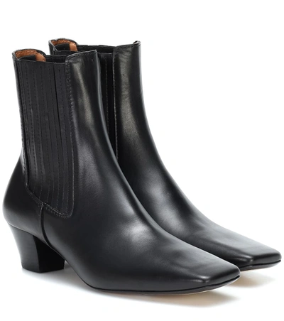 Joseph Leather Ankle Boots In Black
