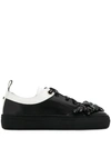 N°21 Gymnic Embellished Leather Sneakers In Black