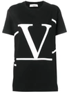 Valentino Deconstructed Vlogo T-shirt In Black