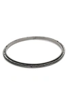 Alexis Bittar Ruthenium-plated & Crystal-spiked Bangle Bracelet In Black/silver