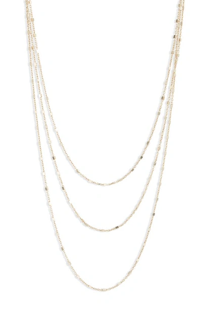 Jennifer Zeuner Marchel Layered Necklace In Yellow Vermeil