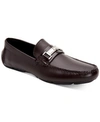 Calvin Klein Men's Karns Driving Loafers Men's Shoes In Mahogony