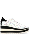 Stella Mccartney Sneak Elyse Logo Print Platform Sneaker In White