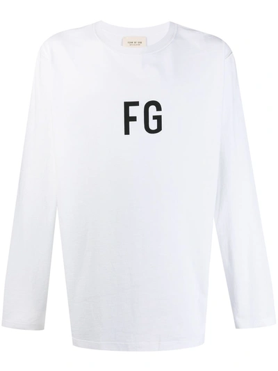 Fear Of God Sixth Collection Long-sleeve Cotton Tee In White