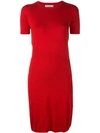 Alexandra Golovanoff Red Women's China Cashmere Knit Dress