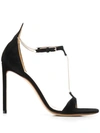 Francesco Russo Chain-embellished Suede Sandals In Black