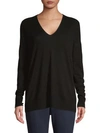 Vince Oversized Wool-blend Pullover In Black