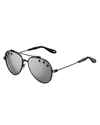 Givenchy Women's Embellished Mirrored Brow Bar Aviator Sunglasses, 58mm In Black/silver Mirror