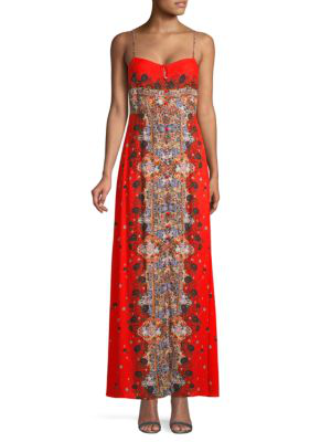 red sweetheart maxi dress