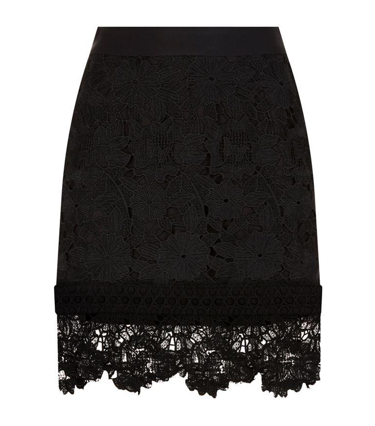 Ted Baker Beay Guipure Lace Mini Skirt In Black | ModeSens