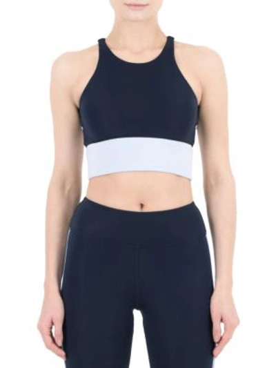 Nylora Colorblock Tank Top In Navy Sky Blue