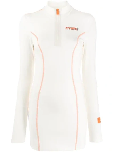 Heron Preston Contrast Stitched Active Dress In White