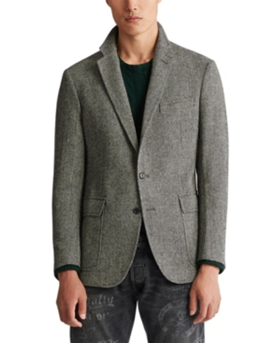 Polo Ralph Lauren Men's Herringbone Wool-blend Two-button Sport Coat In Black And Cream