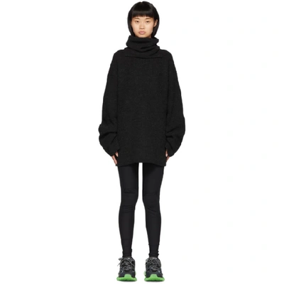 Juun.j Black Removable Turtleneck Dress In Navy