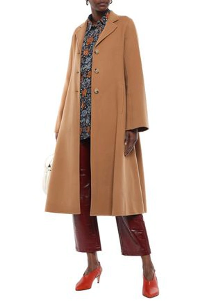 Acne Studios Wool And Cashmere-blend Felt Coat In Camel
