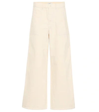 Ganni Ridgewood Corduroy Pants In Vanilla Ice