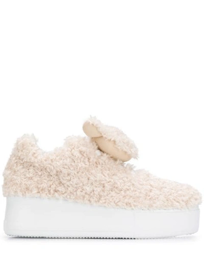 Joshua Sanders Ted Shearling Trainers In Neutrals