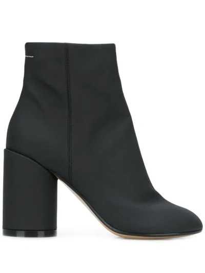 Mm6 Maison Margiela Zipped Ankle Boots In Black