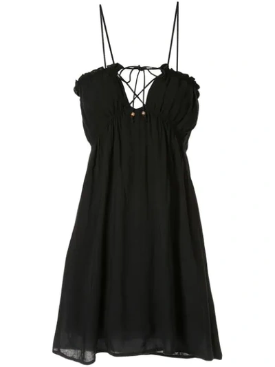 Suboo Fine Lines Mini Dress In Black