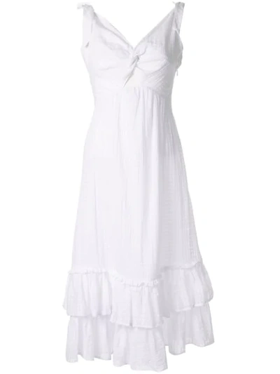 Suboo Crossing Twist Front Maxi Dress In White