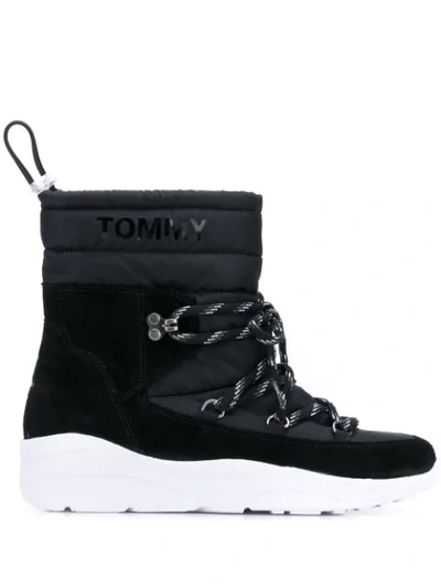 Tommy Jeans Padded Boots In Black