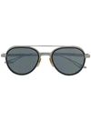 Dita Eyewear Interchangeable Temple Sunglasses In Metallic