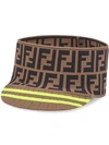 Fendi Zucca Monogram Wide Band Cap In Brown