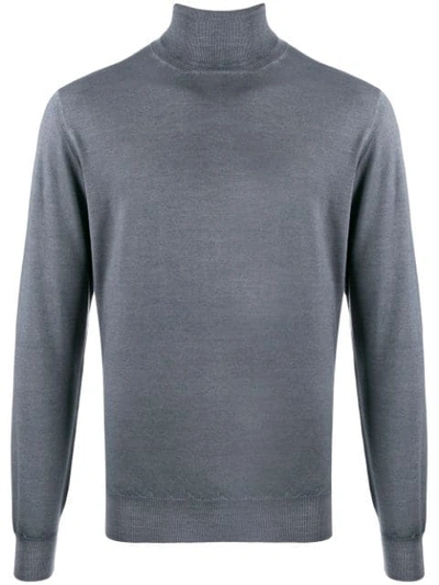 Dell'oglio Knitted Roll-neck Jumper In Grey