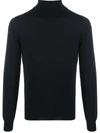 Dell'oglio Ribbed Roll-neck Jumper In Grey