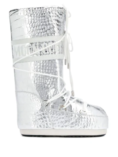 Moon Boot Drawstring S In 001 Silver