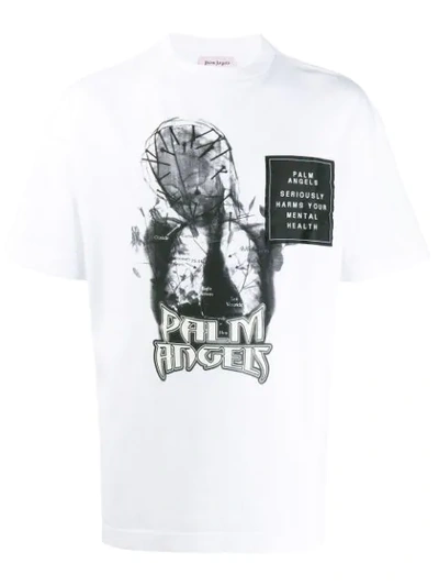 Palm Angels Logo Graphic Patch T-shirt In White