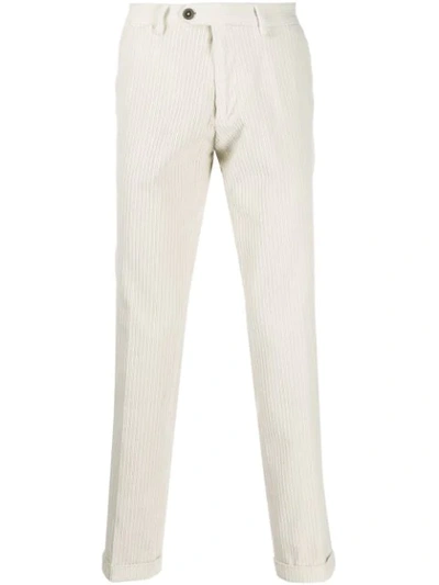 Al Duca D'aosta Straight Leg Corduroy Trousers In White