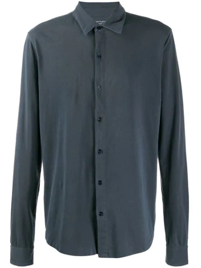 Majestic Plain Relaxed Fit Shirt In Blue