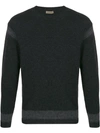 Al Duca D'aosta Two-toned Crew Neck Jumper In Grey