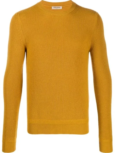 Al Duca D'aosta Ribbed Crew Neck Jumper In Orange