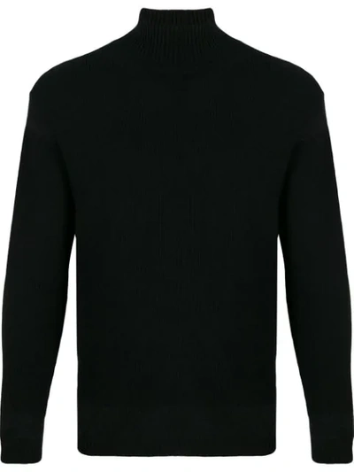 Al Duca D'aosta Ribbed Roll Neck Jumper In Black